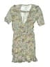 Veronica Beard 100% Silk Floral Green Gray Cocktail Dress Size 0 - photo 2