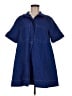 Maeve Blue Short Sleeve Button-Down Shirt Size M - photo 1