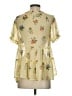 Lily White 100% Polyester Gold Short Sleeve Blouse Size S - photo 2
