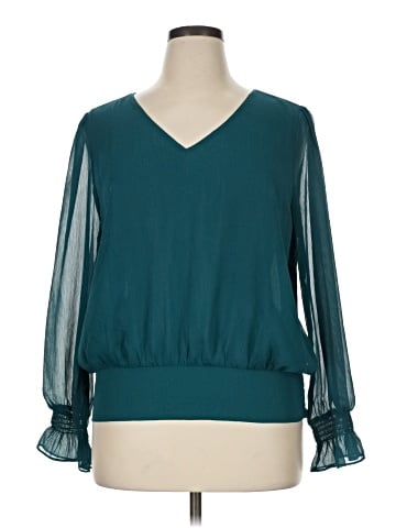 Ann Taylor Factory Long Sleeve Blouse (view 1)