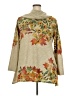 One World Floral Tan Pullover Sweater Size XXL - photo 2