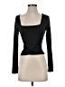 Bar III Black Long Sleeve Top Size XXS - photo 1