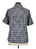 Allison Daley Checkered-gingham Blue Short Sleeve Button-Down Shirt Size XL (estimated) - photo 2