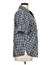 Allison Daley Checkered-gingham Blue Short Sleeve Button-Down Shirt Size XL (estimated) - photo 4