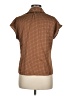 Maison d' Amelie Houndstooth Brown Short Sleeve Blouse Size M - photo 2