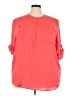 DKNYC 100% Polyester Orange 3/4 Sleeve Blouse Size 3X (estimated) - photo 1