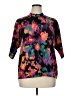 Unbranded 100% Polyester Black 3/4 Sleeve Blouse Size 0X - photo 1