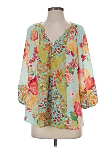 Fig and Flower 3/4 Sleeve Blouse (view 1)