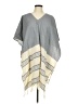 Tribe Alive 100% Cotton Gray Poncho One size - photo 1