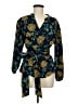 J.Crew 100% Polyester Blue Long Sleeve Blouse Size M - photo 1