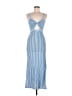 Shein 100% Polyester Stripes Blue Casual Dress Size 6 - photo 1