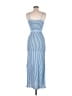 Shein 100% Polyester Stripes Blue Casual Dress Size 6 - photo 2