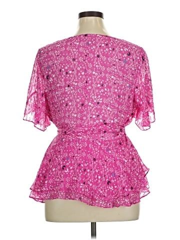 Tanya Taylor Short Sleeve Silk Top (view 2)
