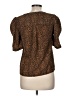 Saks Fifth Avenue 100% Polyester Animal Print Brown Short Sleeve Blouse Size M - photo 2