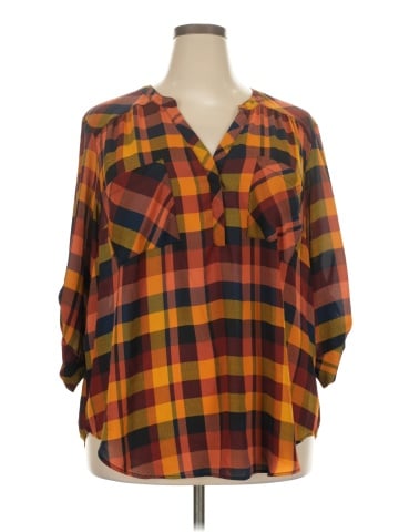 Torrid 3/4 Sleeve Blouse (view 1)