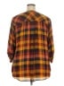 Torrid 100% Polyester Plaid Orange 3/4 Sleeve Blouse Size 2X (estimated) - photo 2