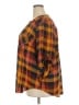 Torrid 100% Polyester Plaid Orange 3/4 Sleeve Blouse Size 2X (estimated) - photo 5