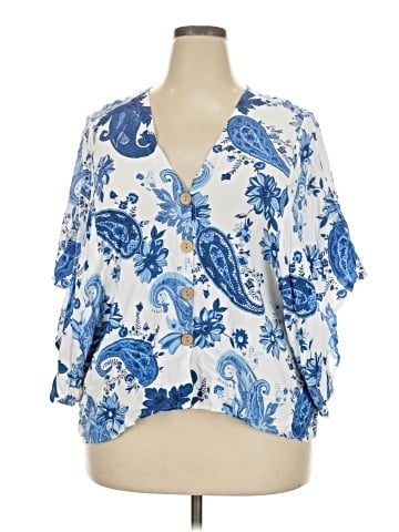 Unique Spectrum 3/4 Sleeve Blouse (view 1)
