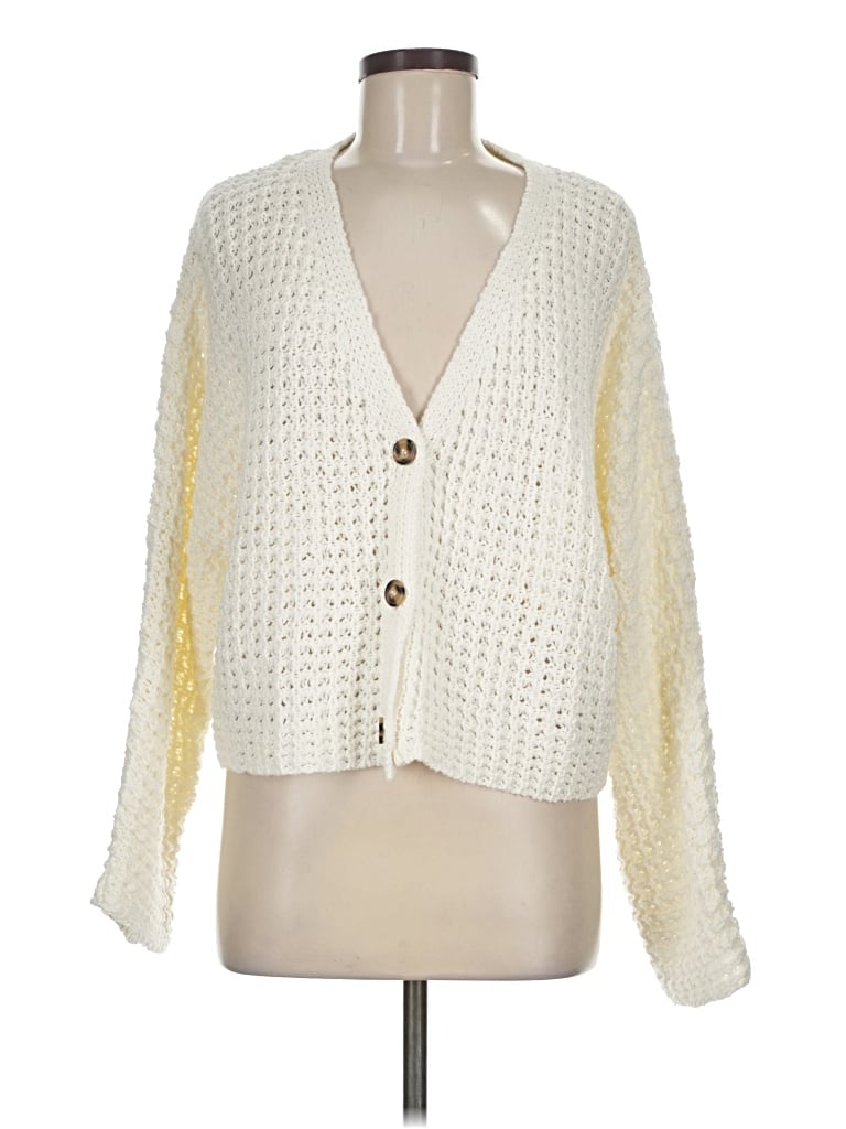 Forever 21 Cardigan Sweater In Ivory