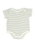 Mori Stripes Ivory Short Sleeve Onesie Size 18-24 mo - photo 1