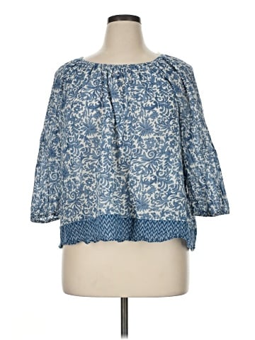 Chaps 3/4 Sleeve Blouse (view 1)