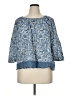 Chaps 100% Cotton Blue 3/4 Sleeve Blouse Size XL Petite - photo 1