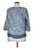 Chaps 100% Cotton Blue 3/4 Sleeve Blouse Size XL Petite - photo 2