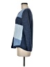 Karen Scott 100% Cotton Color Block Blue Pullover Sweater Size M - photo 5