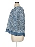 Chaps 100% Cotton Blue 3/4 Sleeve Blouse Size XL Petite - photo 5