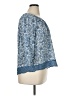 Chaps 100% Cotton Blue 3/4 Sleeve Blouse Size XL Petite - photo 4