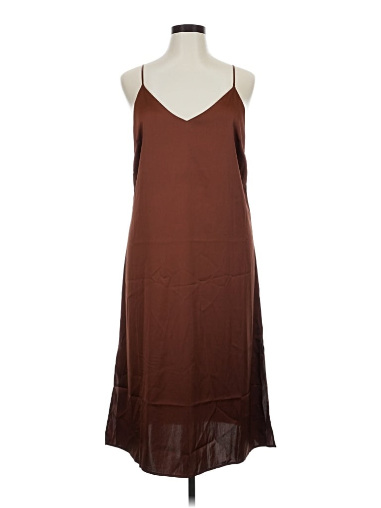 Pre-owned The Drop Casual Dress In Brown