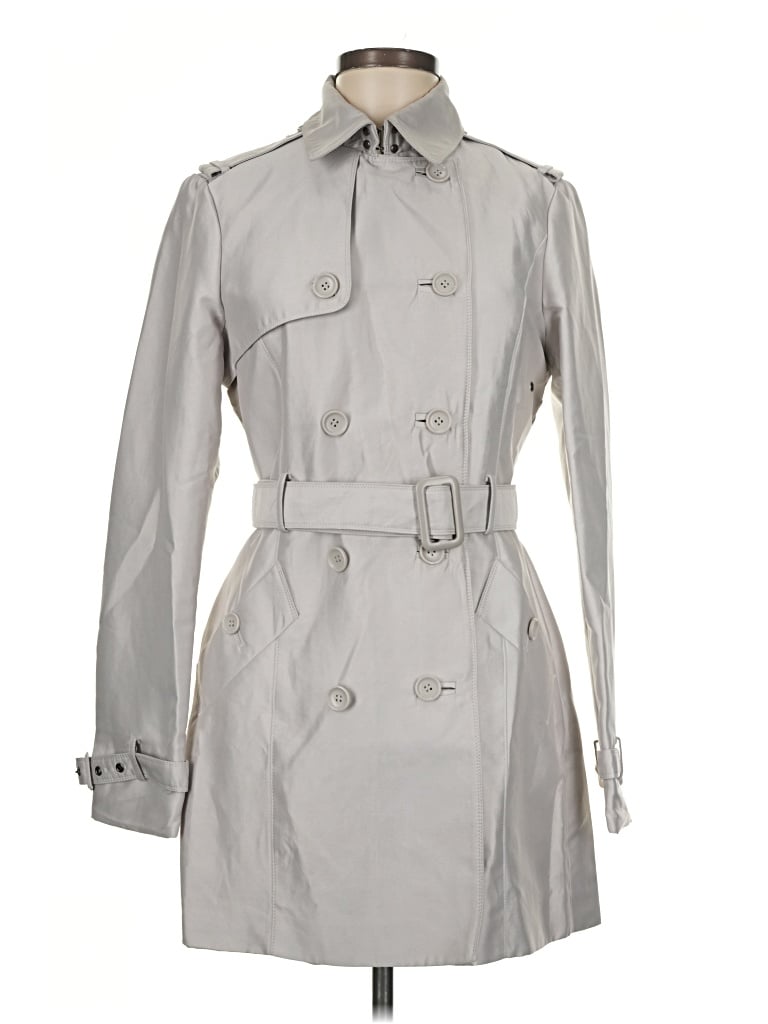 Pre-owned Love Token Trenchcoat In Gray