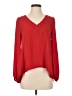 Eight Sixty 100% Polyester Red Long Sleeve Blouse Size S - photo 1