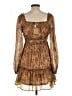 Blu Pepper 100% Polyester Brown Cocktail Dress Size L - photo 2