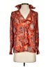 CK Bradley New York 100% Polyester Paisley Orange Long Sleeve Blouse Size XS - photo 1