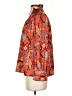 CK Bradley New York 100% Polyester Paisley Orange Long Sleeve Blouse Size XS - photo 5