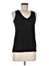 Max Studio 100% Pima Cotton Black Sleeveless T-Shirt Size M - photo 1