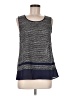 THML 100% Polyester Silver Sleeveless Top Size M - photo 1