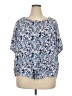 Chaps 100% Rayon Blue Short Sleeve Blouse Size XXL - photo 1