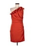 Badgley Mischka 100% Polyester Red Cocktail Dress Size 8 - photo 1