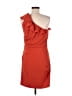 Badgley Mischka 100% Polyester Red Cocktail Dress Size 8 - photo 2