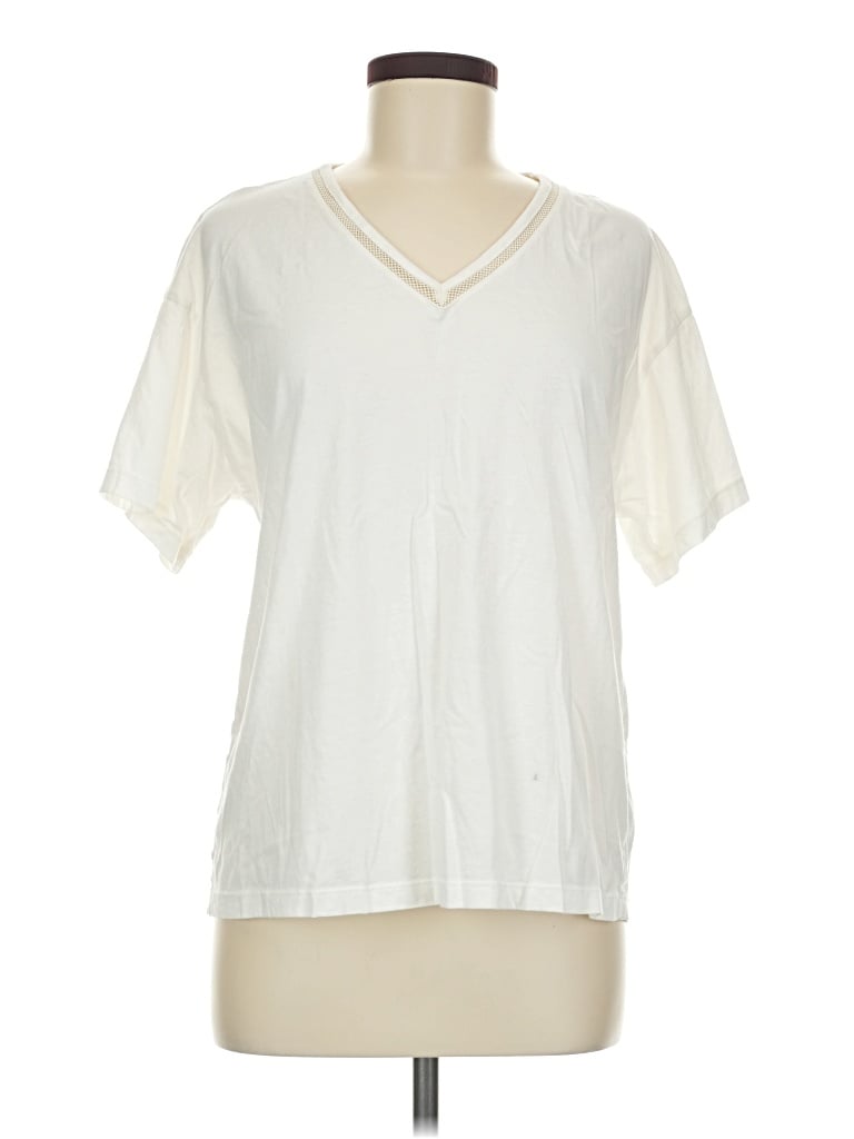 Pre-owned Felina Short Sleeve T-shirt In Ivory