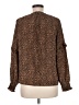 Saks Fifth Avenue 100% Polyester Animal Print Brown Long Sleeve Blouse Size M - photo 2