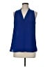 Vince Camuto 100% Polyester Blue Sleeveless Blouse Size M (petite) - photo 1