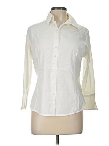 Anne Fontaine 3/4 Sleeve Button-Down Shirt (view 1)