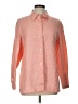 Kate Hill 100% Linen Orange Long Sleeve Button-Down Shirt Size 10 - photo 1