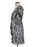 Cinq à Sept 100% Polyester Paisley Blue Cocktail Dress Size 4 - photo 5