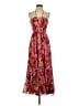 Aqua 100% Polyester Paisley Red Casual Dress Size S - photo 1