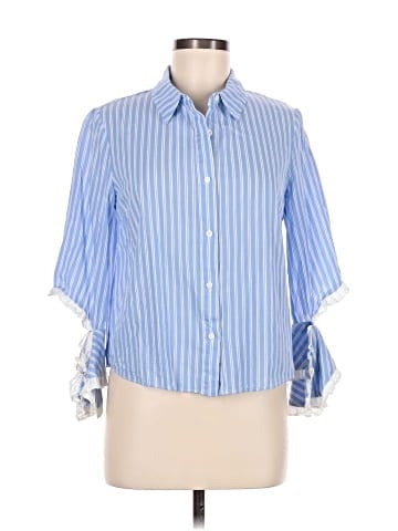 English Factory 3/4 Sleeve Button-Down Shirt (view 1)