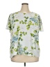 LC Lauren Conrad 100% Polyester Green Short Sleeve Blouse Size 2X - photo 1